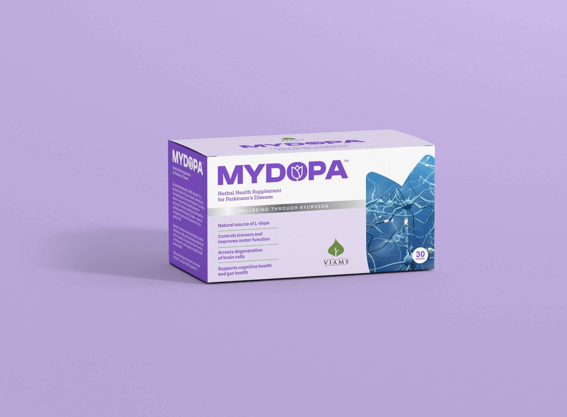 Mydopa, a natural supplements for Parkinson's patients supporting neurological health.
